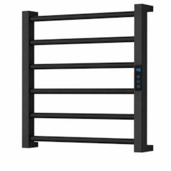 Porta Toalha Aquecido Titan Digital Preto Fosco com Cabo Bivolt Direito Thermo
