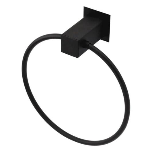 Porta Toalha Argola Bella 220 4500 Preto Fosco Fani - Imagem principal - 990f0d00-113f-4b82-a410-44bf7262773a