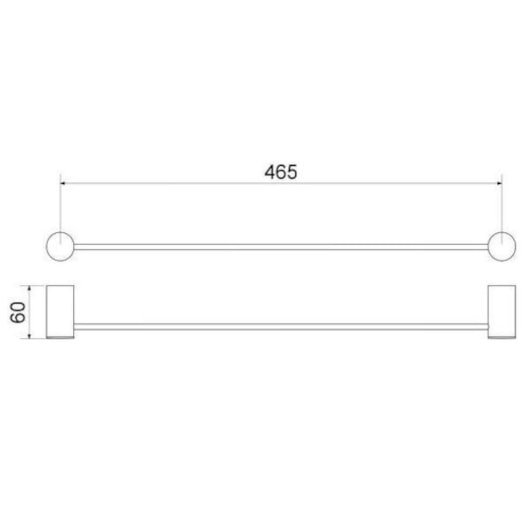 Porta Toalha Atria 507 Linear Cromado Meber - Imagem principal - 0ca97bb3-9cef-42b7-96c2-fe01e29daac3