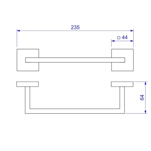 Porta Toalha Barra Clean 20cm 2040 Cromada Deca - Imagem principal - c6d999c5-9110-4ce9-a066-85a9bdf7359a