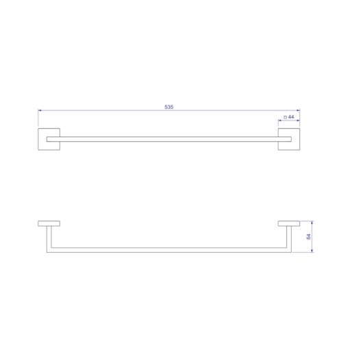 Porta Toalha Barra Clean 50cm 2040 Cromada Deca - Imagem principal - c322edee-1b6d-460a-8689-e32d1f77b1c5