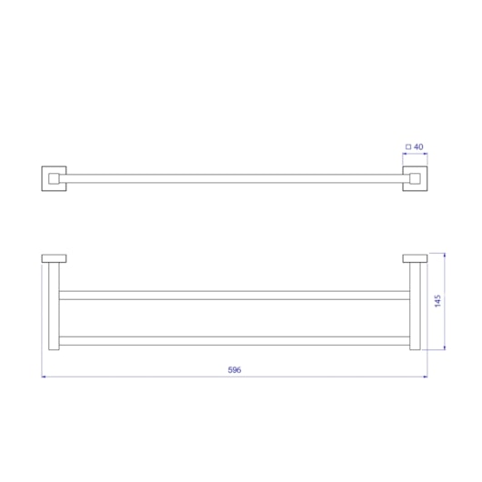Porta Toalha Barra Dupla Quadratta 2042 Cromado Deca 60cm - Imagem principal - 30ca7757-248e-45d9-a5fb-e25fe28b1bbc