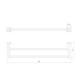 Porta Toalha Barra Dupla Quadratta 2042 Cromado Deca 60cm - 6548656f-4dab-4ba0-8d74-42ca4e9f4f4e