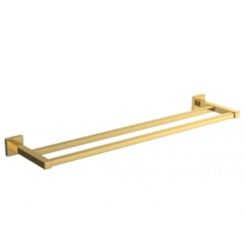 Porta Toalha Barra Duplo Quadratta Gold Deca 50cm