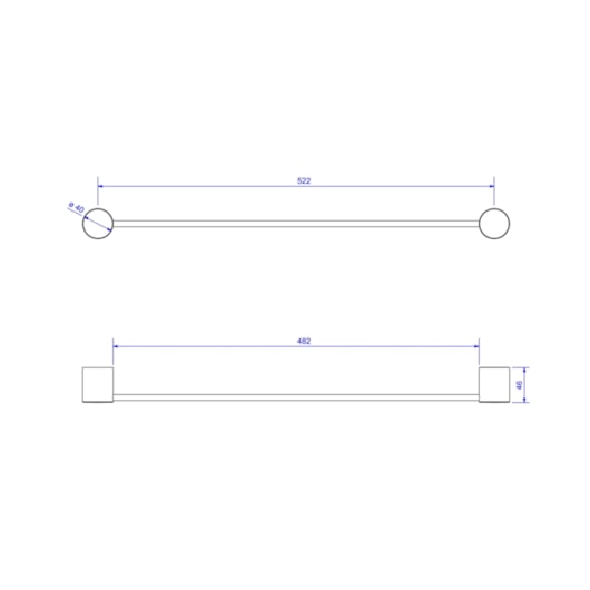 Porta Toalha Barra Flex 56cm 2040 Cromado Deca - Imagem principal - cf4eda8e-38e0-4b9b-ba71-9f708a160bad