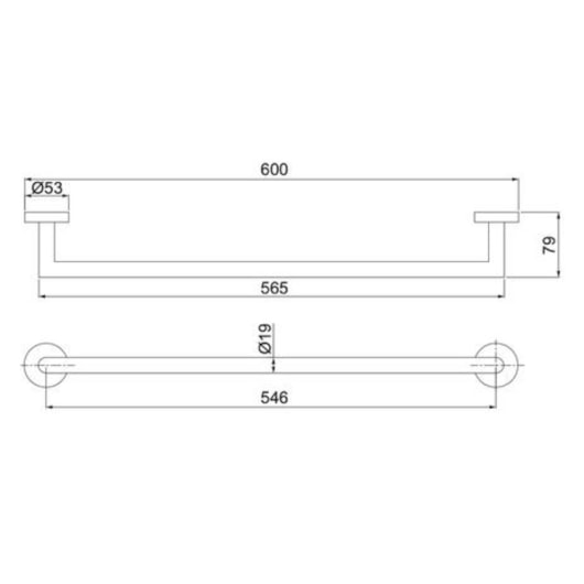 Porta Toalha Barra Loft 2040 B82 Preta Lorenzetti - Imagem principal - 28808083-642c-4980-b94c-143c19924e58