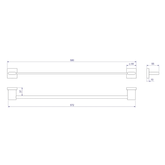 Porta Toalha Barra Polo 2040 Gold Deca 50cm - Imagem principal - 34286c99-b774-4352-930f-f78d507a1d70