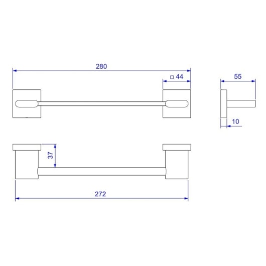 Porta Toalha Barra Polo 20cm 2040 Cromada Deca - Imagem principal - ed47b246-5501-43e0-a908-c40b3e8f4462