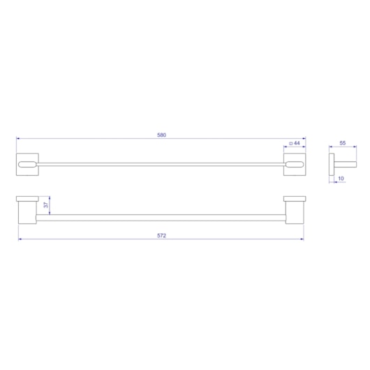 Porta Toalha Barra Polo 50cm 2040 Cromada Deca - Imagem principal - 99aa68ee-5c7e-44b4-aabe-38309763ab66