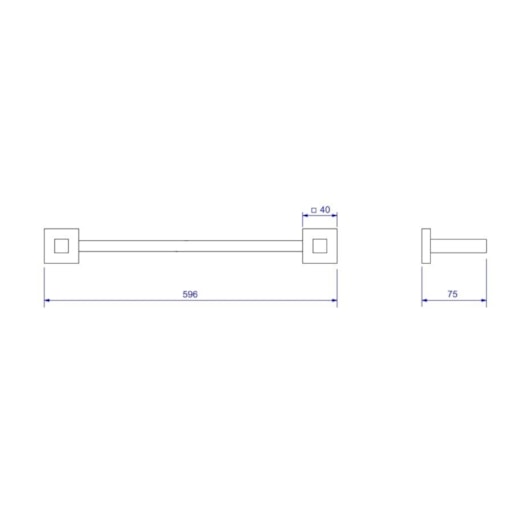 Porta Toalha Barra Quadratta Cromado Deca - Imagem principal - 02f4043a-fef7-4797-97e1-59df7f949b9c