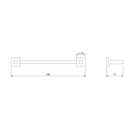 Porta Toalha Barra Quadratta Cromado Deca 60cm - Imagem principal - 16bdeb75-8821-4d98-9e10-c10d5be27e2b