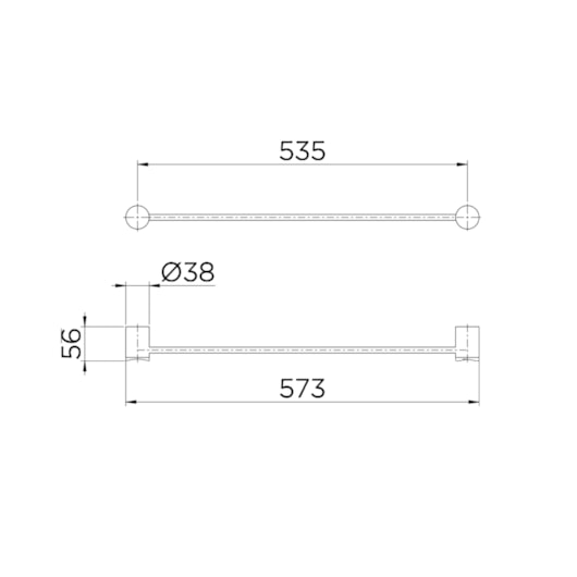 Porta Toalha Barra Single Cromado Docol - Imagem principal - 71a1ff3e-1537-4017-8458-f7a3111ec88c