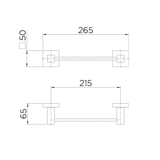 Porta Toalha De Rosto Square 21cm Cromada Docol - Imagem principal - e49fe56a-3e36-490b-b544-051ce47c58a4