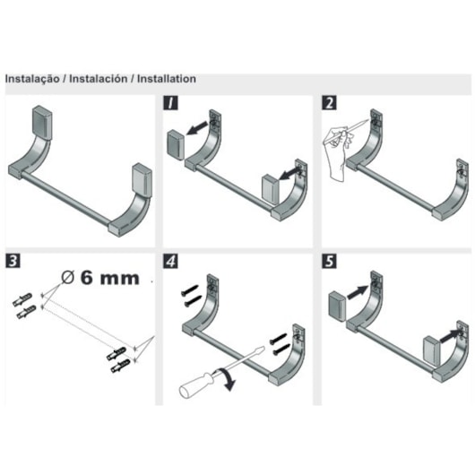 Porta Toalha De Rosto Top Cromado Docol - Imagem principal - b81958ea-be08-4200-845c-599a6f329ba8