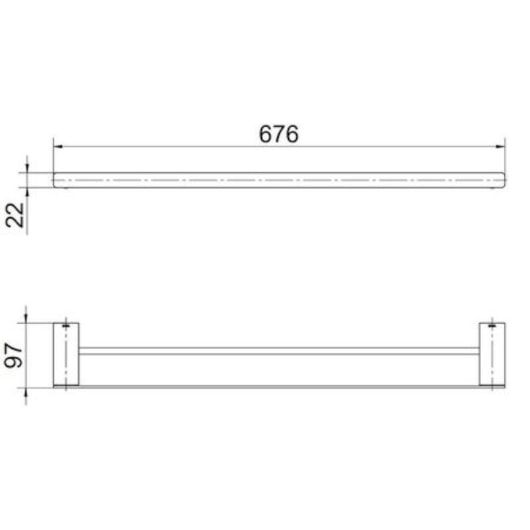 Porta Toalha Docolflat Onix Docol 67,6cm - Imagem principal - 968b14bd-43cf-49bd-92c3-30d938be5f26