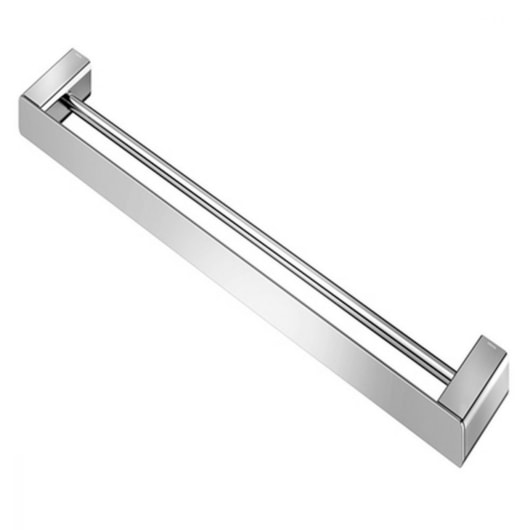 Porta Toalha Duplo 67,6cm Flat Docol Cromado - Imagem principal - 2686bb59-c2bd-4789-8510-5ce47fa251c7