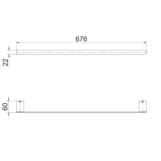 Porta Toalha Flat Cromado Docol - Imagem principal - b0ff0b13-7bcb-4d1a-a240-3af8358c22c9