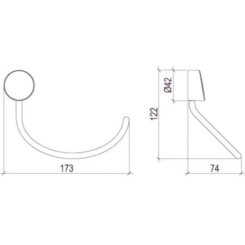 Porta Toalha Formato Argola Flex Cromado 2049 C27 Lorenzetti