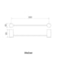 Porta Toalha Linear Curto Atria Preto Matte Meber - 90a09b8e-a274-4cda-a3ad-33142b9d9ab3