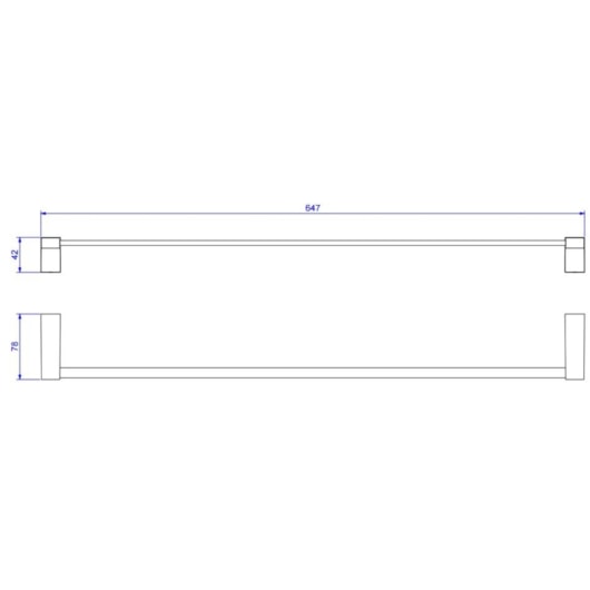 Porta Toalha Liv Cromado Deca 60cm - Imagem principal - 4cc6696d-91f0-44f3-be38-eb1db442c487