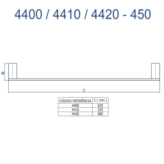 Porta Toalha Reto Curto Horus 450 4410 D'oro Vecchio Fani - Imagem principal - c8def25c-0ca5-4694-ae59-5f41f06b8592