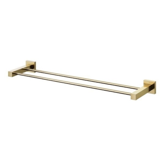 Porta Toalha Square Duplo Ouro Polido Docol - Imagem principal - bd592c61-3ed8-4526-acc8-e5ce74f643c2