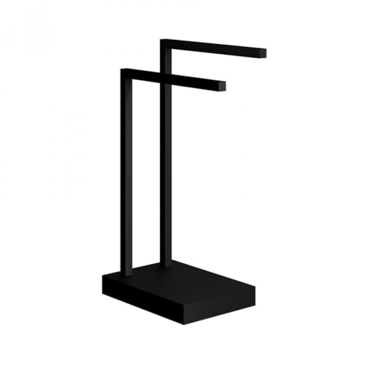 Porta-Toalhas De Bancada Quadrado Horus 450 Preto Fosco Fani - Imagem principal - 81ef5260-63d1-4ebf-8f42-104ba57de9c4