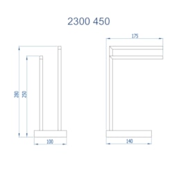 Porta-Toalhas De Bancada Quadrado Horus Champanhe Fani