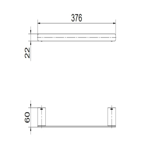 Porta Toalhas Docolflat 300 Ônix Docol 37,6cm - Imagem principal - 24ff8bc9-2388-43ef-abb8-4579ea957d6f