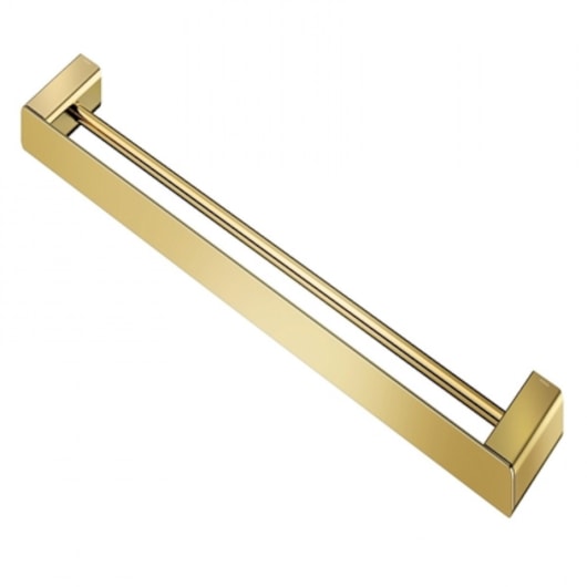 Porta Toalhas Duplo 67,6cm Flat Ouro Polido Docol - Imagem principal - 765b7f1e-01d2-4f93-91b1-dff4b64e7532