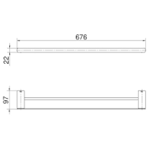 Porta Toalhas Duplo Docolflat Ônix Docol 67,6cm - Imagem principal - a17f7a79-446a-4948-9ee7-ea8eef8f4acb