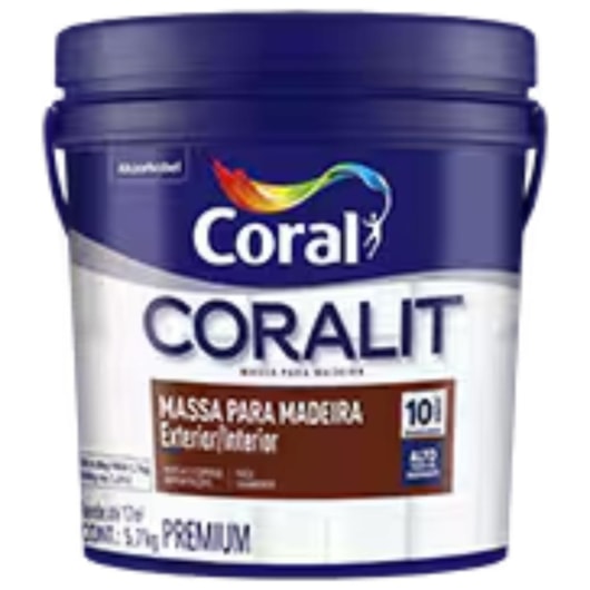 Pré pintura Coralit Massa Para Madeira Branco Coral 5,7kg - Imagem principal - 4e843297-59e2-4a1f-bd2a-65e25ad4db9a