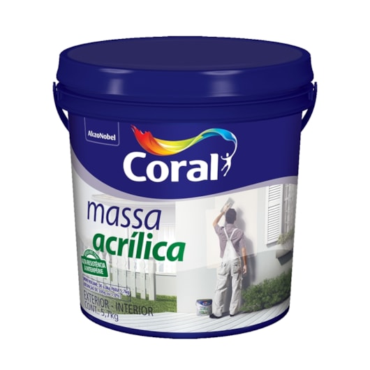 Pré Pintura Massa Acrílica Branco 5,7kg Coral - Imagem principal - fb45d498-ff5d-46b5-8d3d-990680e03a62