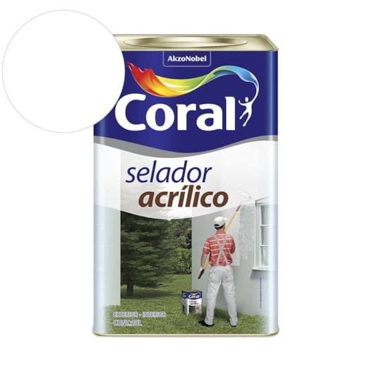 Pré Pintura Selador Acrilico Branco Coral 18L - Imagem principal - 82be8f87-0c23-47c3-8dfc-c67194683e9d