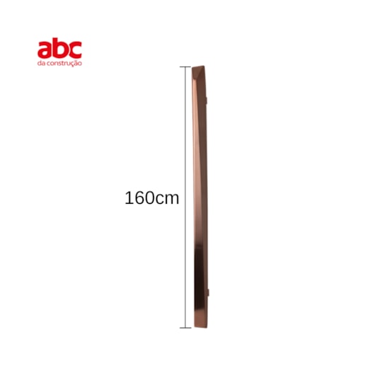 Puxador Ascot Cobre Escovado Pado 160cm - Imagem principal - d091711b-3251-40ae-a656-f2cbaa6812b4