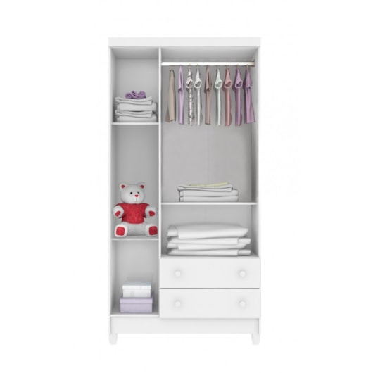 Quarto De Bebê Completo Lara Berço + Guarda Roupa 3 Portas e Cômoda Fraldário Branco Brilho Carolina Baby - Imagem principal - 2deb928a-c545-4596-b57e-f61f83570012