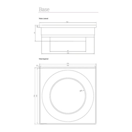 Ralo Automático Elleve Touch Escovado 15x15cm Linear - Imagem principal - 0260aea4-0622-4341-b001-b1dfb24e3d69