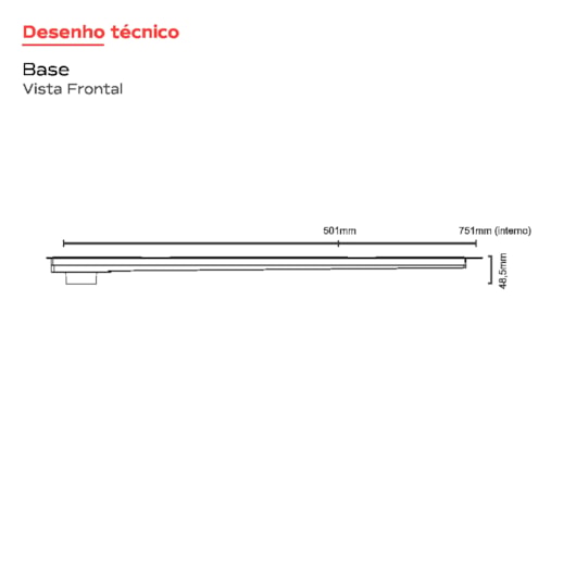 Ralo Elleve Versatile Linear 75cm - Imagem principal - 9eb031d8-1cd8-4504-999c-5ee2030f38a0