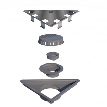 Ralo Elleve Vertex Triangular Tampa Oculta Linear 5207