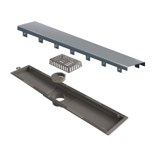Ralo Linear Elleve Versatille Saida Central Inox Escovado Linear 50cm - Imagem principal - 7483a090-115b-4f6c-a794-05018245b1e7