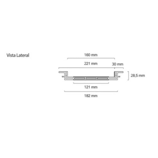 Ralo Linear Infinity Plus Pvc 130cm Com Acabamento Oculto Linear Acessórios - Imagem principal - 7bc8e41e-5e75-4d66-96b5-27078ab920a7