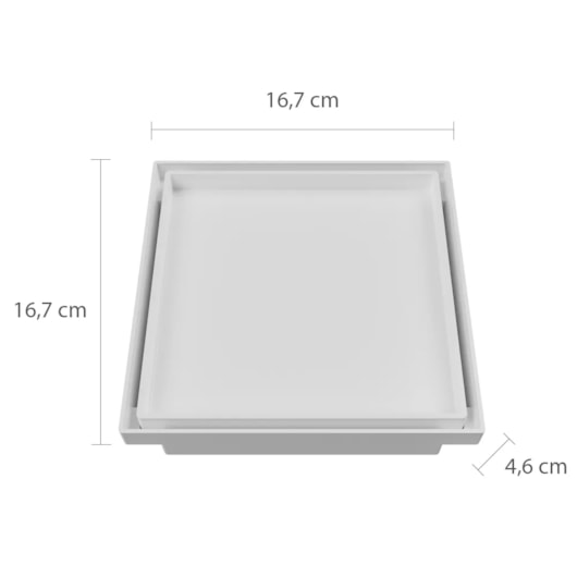 Ralo Oculto Quadrado Com Anti-inseto 15x15cm Astra - Imagem principal - 0c580338-867b-43c4-8d63-a611d193cad2