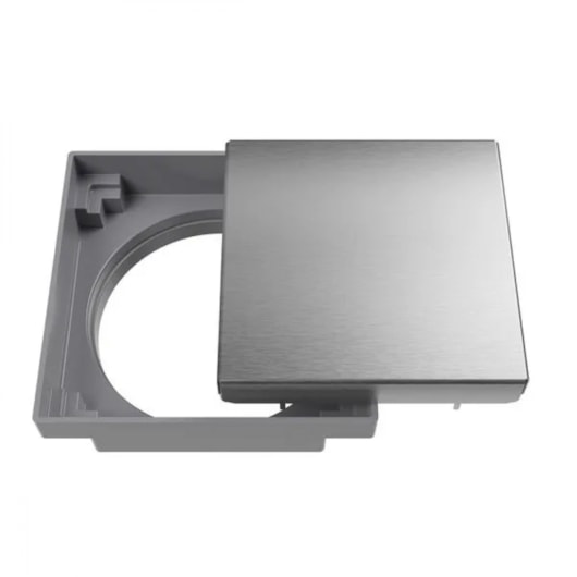 Ralo Oculto Quadrado Inox 10x10cm Astra - Imagem principal - 33265a75-80d3-4bbc-81e3-fbcd3c864e1d