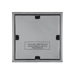Ralo Oculto Quadrado Inox 10x10cm Mozaik