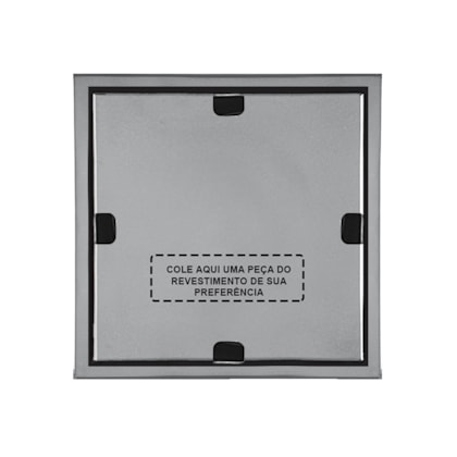 Ralo Oculto Quadrado Inox 10x10cm Mozaik