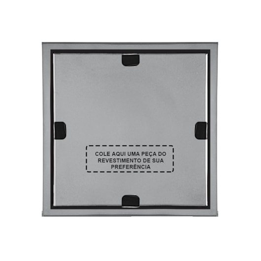 Ralo Oculto Quadrado Inox 10x10cm Mozaik - Imagem principal - ca3c9657-1c9a-4e31-8e36-cf15d03a2773