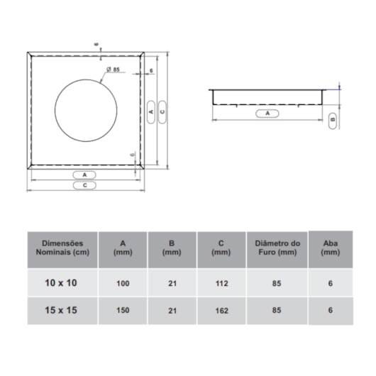 Ralo Oculto Quadrado Inox 10x10cm Mozaik - Imagem principal - 2e518ecb-8dd6-418b-beb1-aeb5342e683d