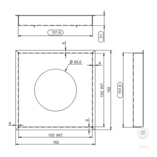 Ralo Oculto Quadrado Inox 15X15cm Mozaik - Imagem principal - 7138873d-8b12-435d-bb60-563e01b26c21