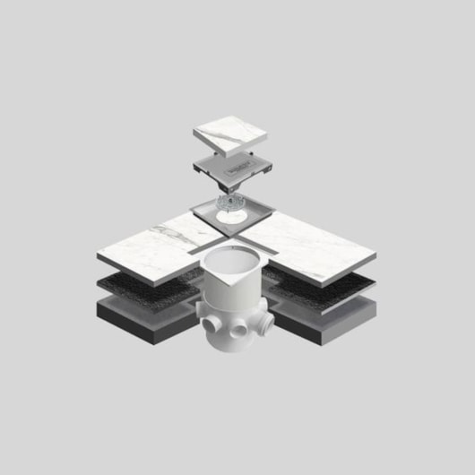 Ralo Oculto Quadrado Inox 15X15cm Mozaik - Imagem principal - e5007691-90a1-4800-af4e-b1d131abceec