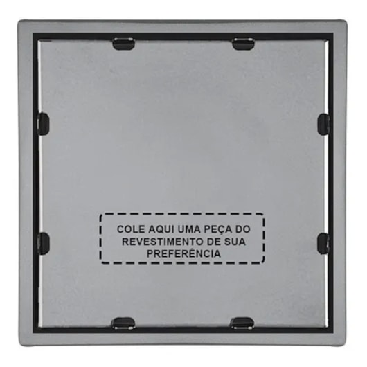 Ralo Oculto Quadrado Inox 15X15cm Mozaik - Imagem principal - b4129ac9-cb26-41a8-b5bd-e3e13f79ea60